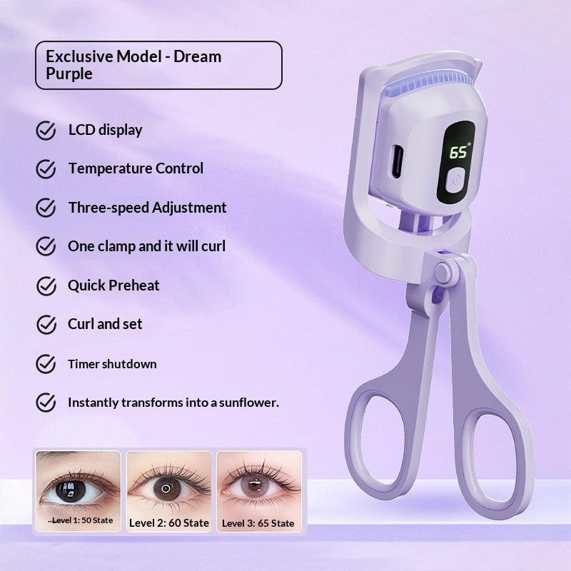 Electric Heated Eyelash Curler Portable Styling