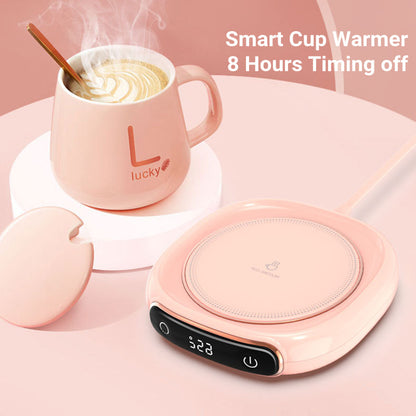 Smart Coffee Mug Warmer – Desktop Heating Coaster with Constant Temperature & Thermal Insulation Pad