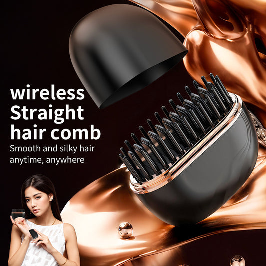 Wireless Hair Straightening Comb – Portable & Rechargeable Hair Styler for Smooth, Damage-Free Results