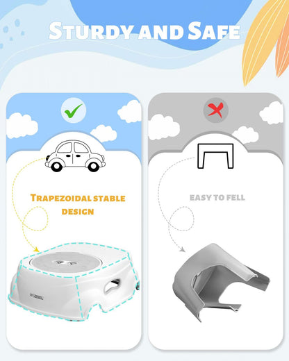 Padded 2-Step Step Stool, 2-Step Footstool - Step Stool Non-slip, Portable, Space-saving Design For Bathroom, Kitchen, Bedroom, Classroom - Easy To Clean, Sturdy And Comfortable