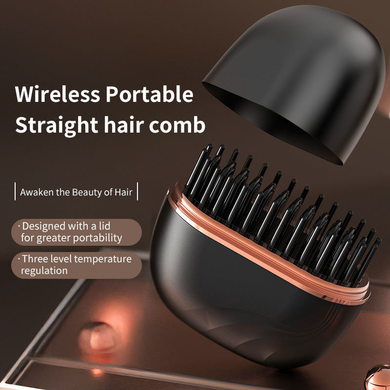 Wireless Hair Straightening Comb – Portable & Rechargeable Hair Styler for Smooth, Damage-Free Results