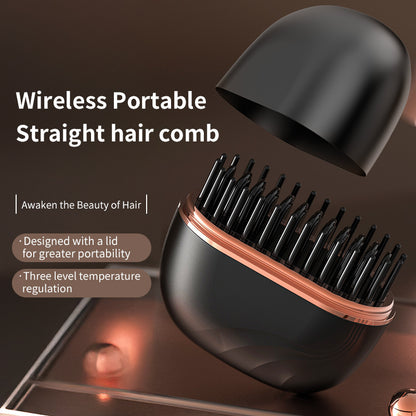 Wireless Hair Straightening Comb – Portable & Rechargeable Hair Styler for Smooth, Damage-Free Results