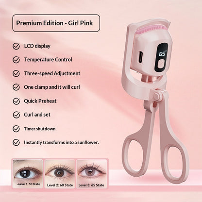 Electric Heated Eyelash Curler Portable Styling