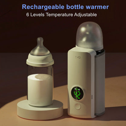 Portable Wireless Baby Bottle Warmer – USB Rechargeable Heating Bag with Constant Temperature & Universal Bottle Fit