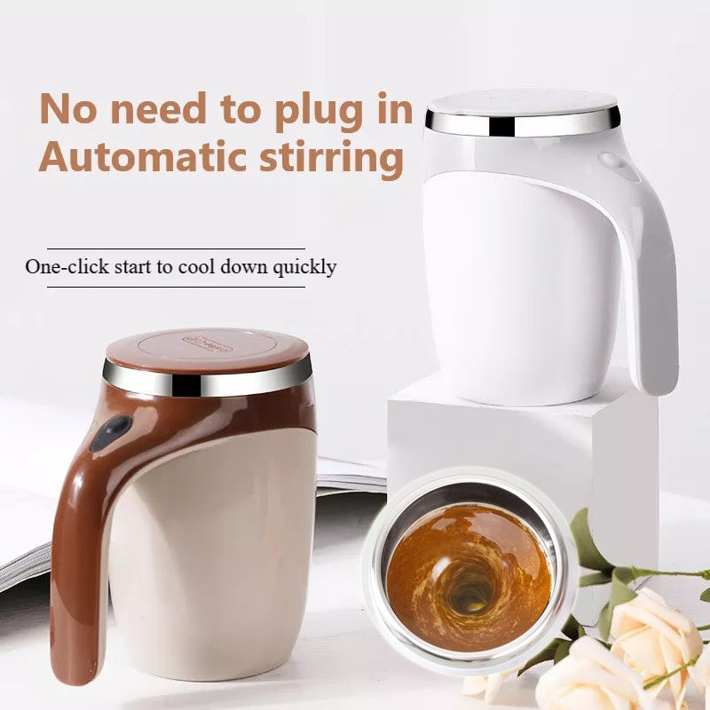 Rechargeable Automatic Stirring Coffee Cup – Magnetic Self-Stirring Mug for Coffee, Milkshakes